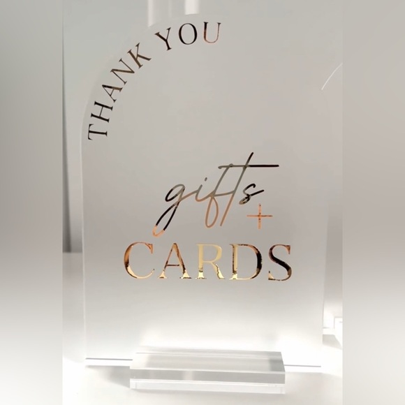 Gifts&Cards Design. Wedding Signs, Frosted Acrylic . BUNDLE TO SAVE - Picture 3 of 3